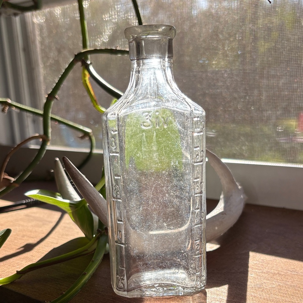 Vintage Clear Glass Bottle